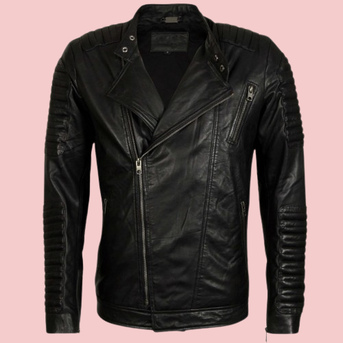 Men Leather Biker Jacket Airborne Jacket