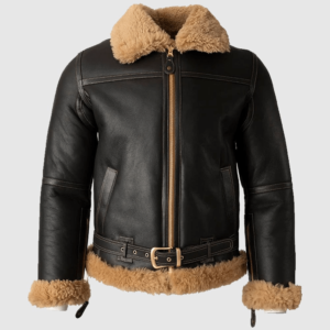 1940s B3 Bomber Battle Fur Shearling Leather Jacket