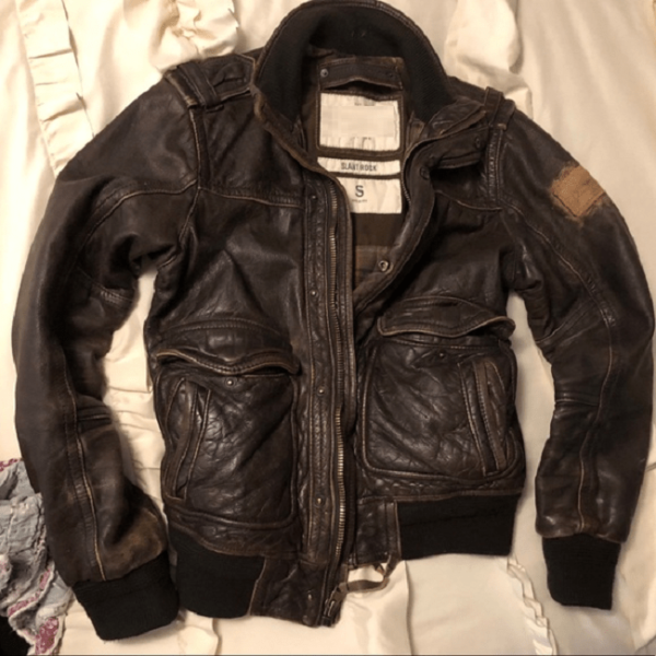 Men’s Abercrombie Rollins Black Leather Jacket