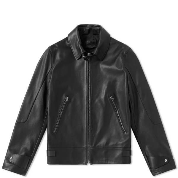 Mens Acne Studios Black Leather Jacket