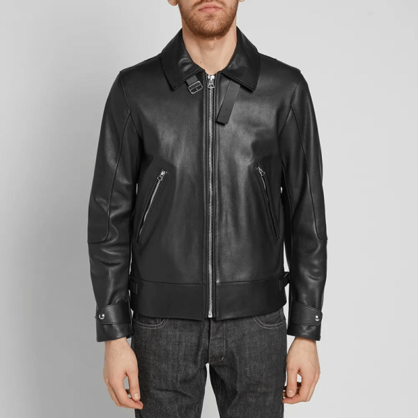 Mens Acne Studios Black Leather Jacket - Image 2