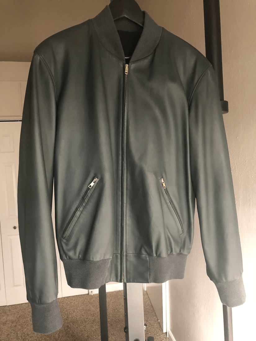 Mens Agnes B. Leather Jacket AirBorne Jacket