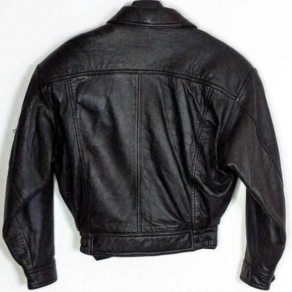 Mens Vintage Alamo Uomo Moto Bomber Leather Jacket - Image 3