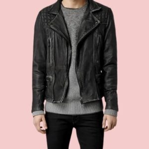 Allsaints Style Cargo Leather Jacket