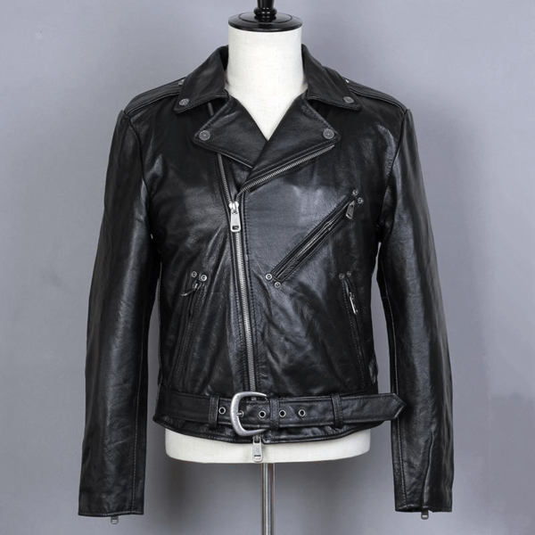 Mens Angel Biker Slim Fit Leather Jacket