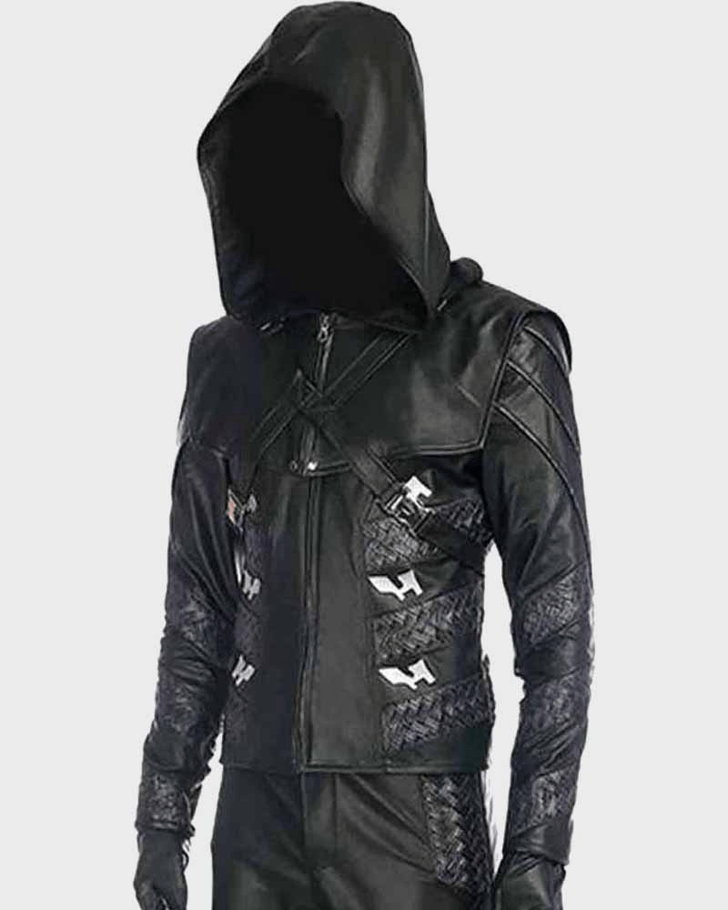 Arrow Prometheus Black Leather Jacket - AirBorne Jacket