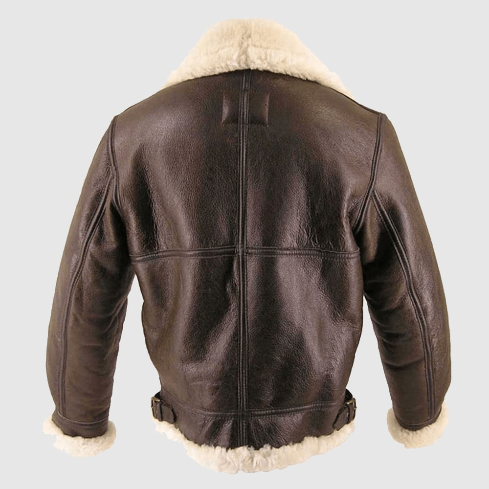 B-3 Sheepskin Bomber Leather Jacket - AirBorne Jacket