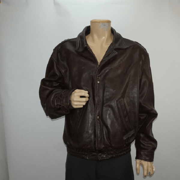 Mens Banana Republic Brown Leather Jacket