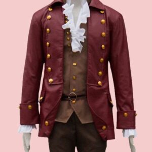 Beauty And The Beast Gaston Military Leather Jacket