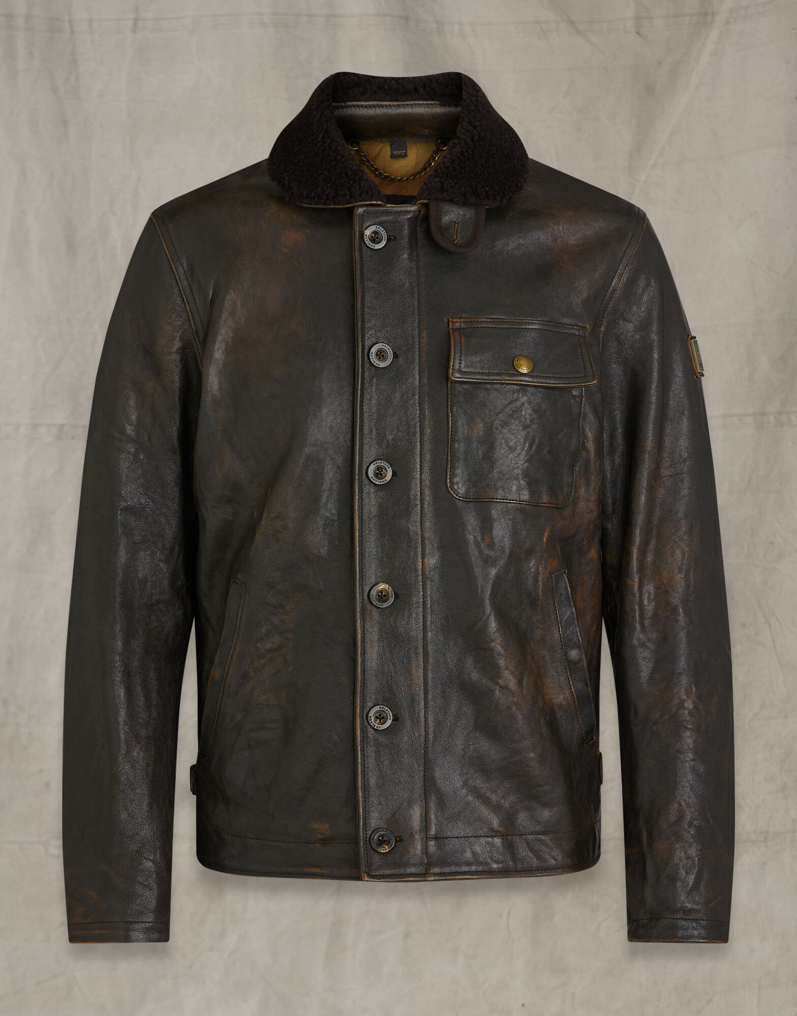 Belstaff Tanker Dark Brown Leather Jacket - AirBorne Jacket