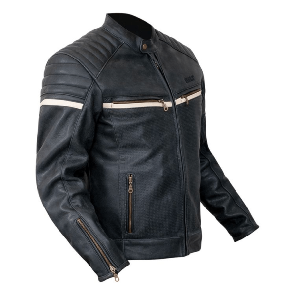 Mens Bilt Alder Biker Leather Jacket - Image 2