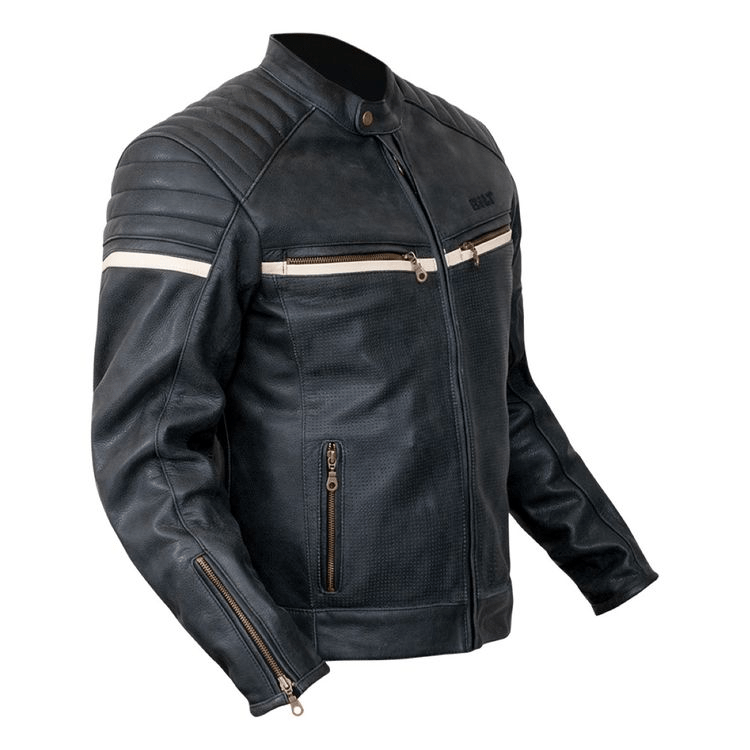 Mens Bilt Alder Biker Leather Jacket - AirBorne Jacket