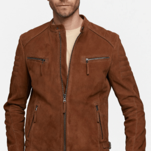 Bosh-X Brown Suede Leather Jacket