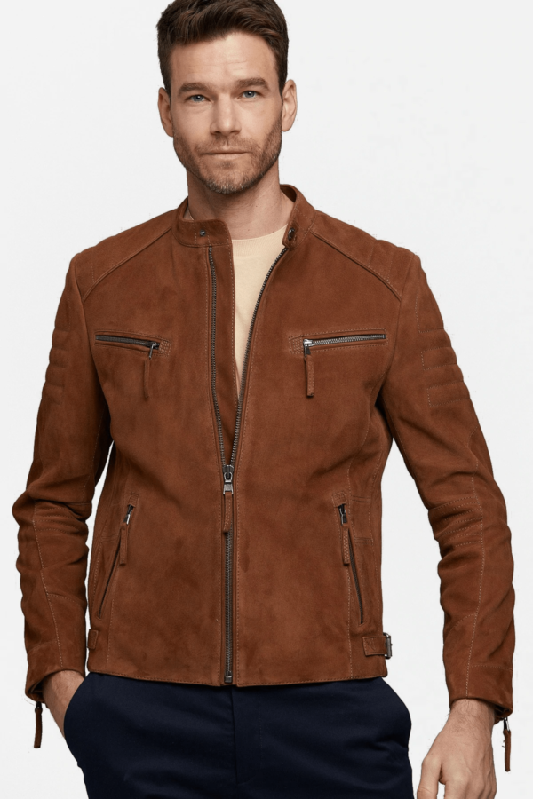 Bosh-X Brown Suede Leather Jacket