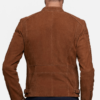 Men's Bosh-X Brown Suede Leather Jacket - Image 4