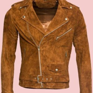 Brown Vintage Suede Leather Jacket