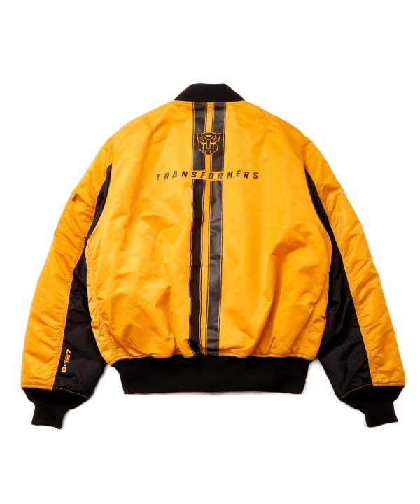 Alpha Industries X Hasbro Bumblebee Yellow Leather Jacket - AirBorne Jacket