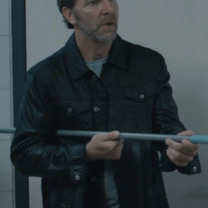 Mens Chris Charais Max Bishop Black Leather Jacket