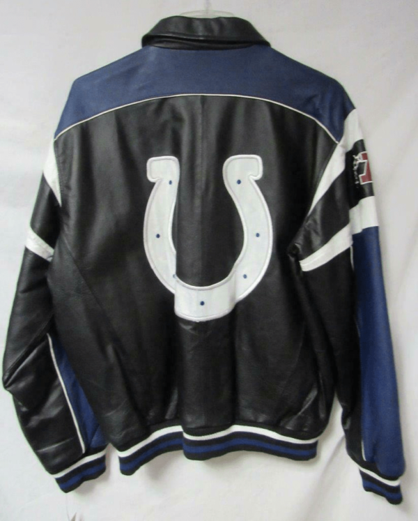 Mens Indianapolis Colts Leather Jacket - Image 2