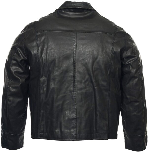 Mens Fashion Columbia Black Leather Jacket - Image 4