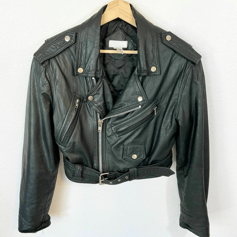 Contempo Casuals Vintage Moto Leather Jacket - AirBorne Jacket