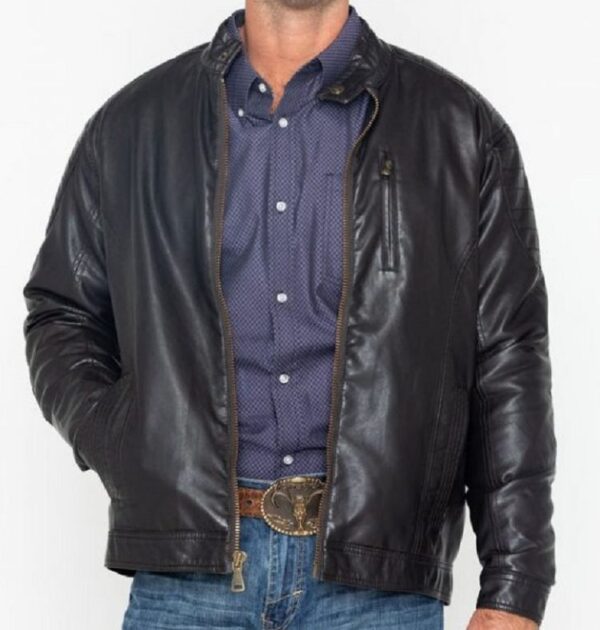 Mens Elegant Design Western Cowboy Style Leather Jacket