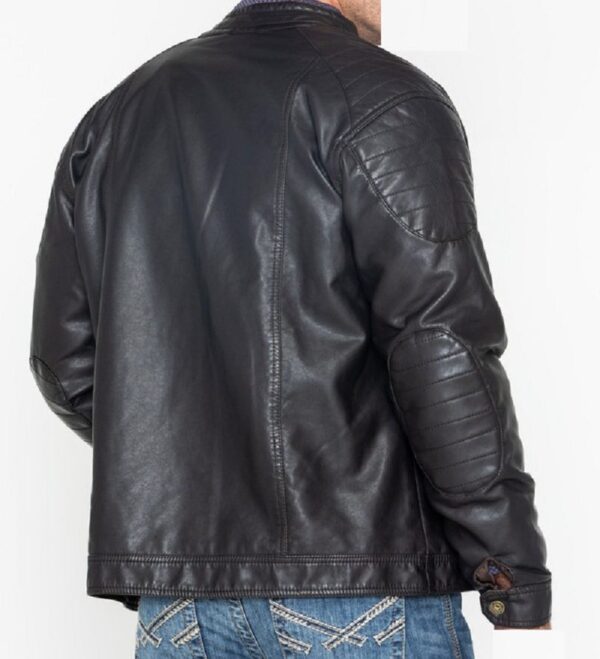 Mens Elegant Design Western Cowboy Style Leather Jacket - Image 4