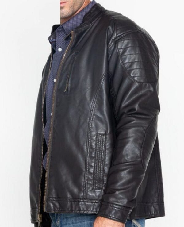 Mens Elegant Design Western Cowboy Style Leather Jacket - Image 3