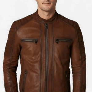 Dali Brown Leather Jacket