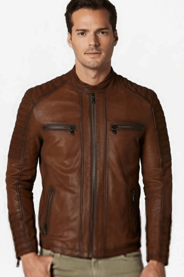 Dali Brown Leather Jacket