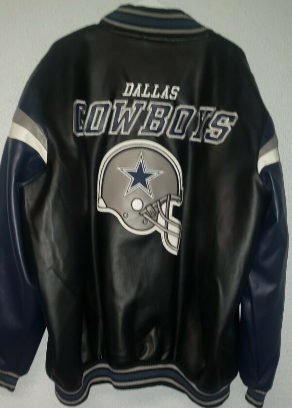 Official NFL Authentic Dallas Cowboys Leather Jacket - Image 4