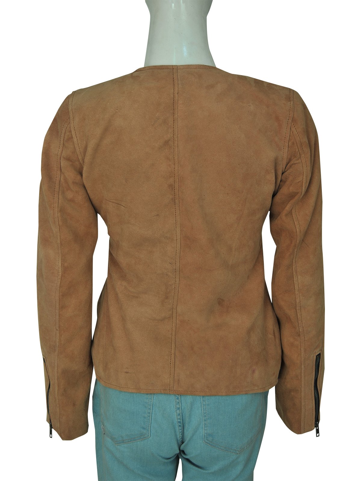 Dead To Me Linda Cardellini Brown Suede Leather Jacket - AirBorne Jacket