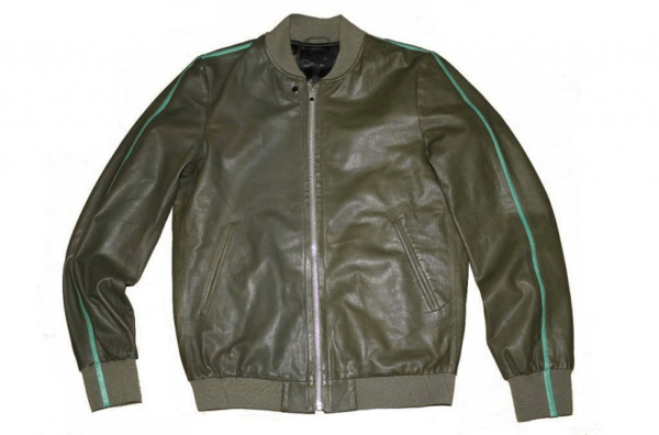 Mens Diesel Linsert Green Leather Jacket