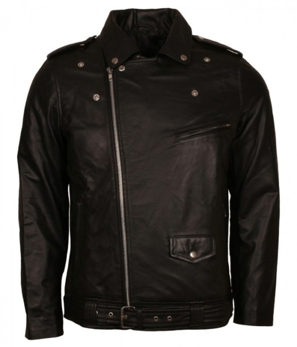 Mens Brando Biker Elvis Presley Leather Jacket - Image 2