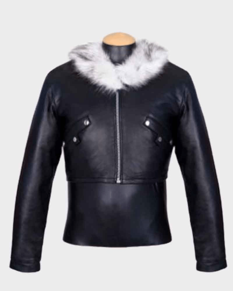 Final Fantasy 8 Black Squall Leonhart Leather Jacket Fur Collar ...