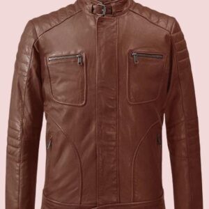 Firefly Moto Tan Leather Jacket