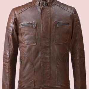 Fireflys Spanish Brown Biker Leather Jacket