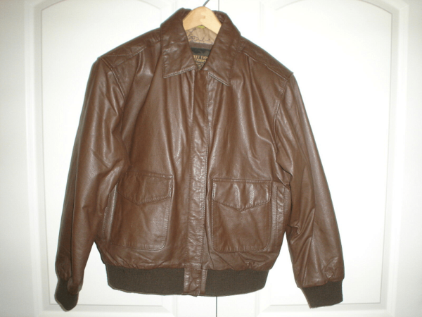 Mens Flyers Brown Aviator Leather Jacket