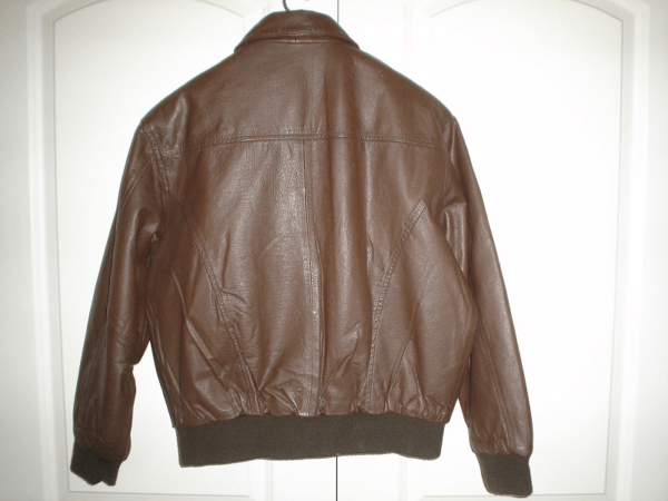 Mens Flyers Brown Aviator Leather Jacket - Image 2