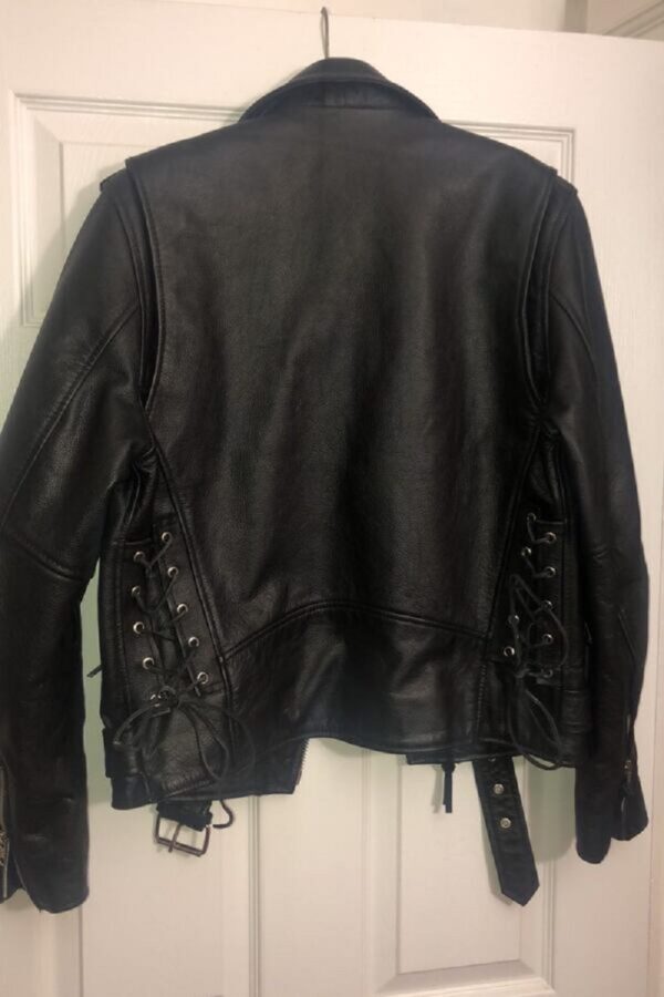 Mens FMC Black Leather Jacket - Image 4