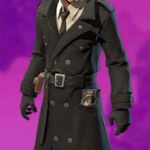 Fortnite Noir Skin Video Game Black Wool Coat