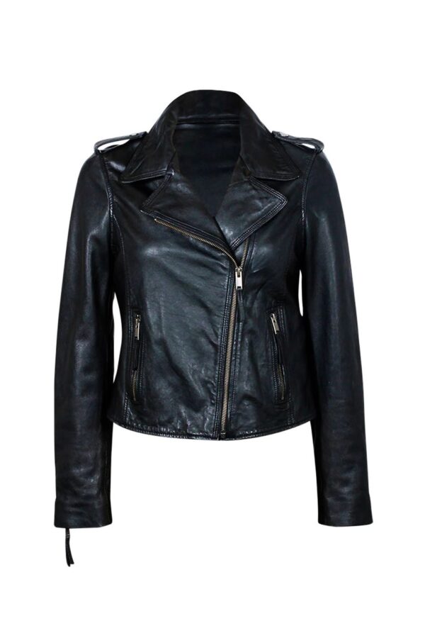 Frankie Biker Black Leather Jacket