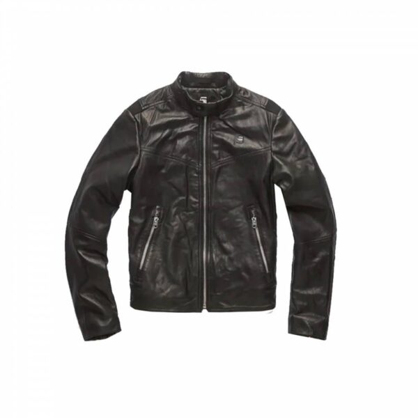 G-star Biker Style Black Leather Jacket