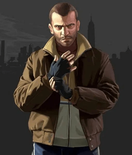 Grand Theft Auto Iv Bomber Niko Bellic Leather Jacket - AirBorne Jacket