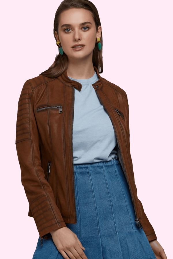 Gala Brown Leather Jacket