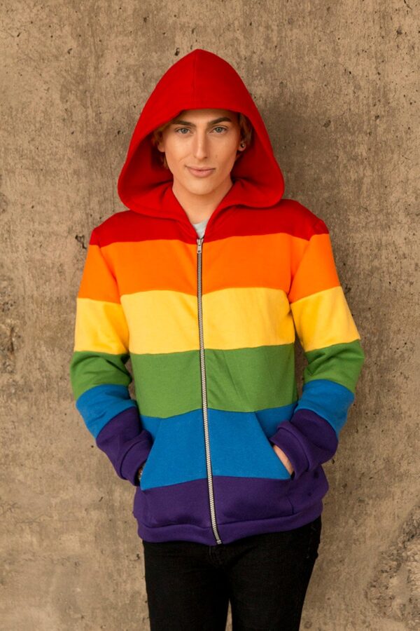 Gay pride flag hoodie