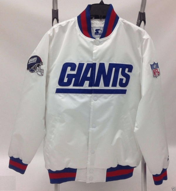 Starter X Packer 2016 New York Giants Color Rush White Nfl Satin Jacket
