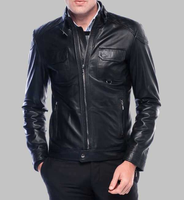 Giovanni Mens Leather Jacket