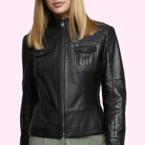 Glory Black Leather Jacket