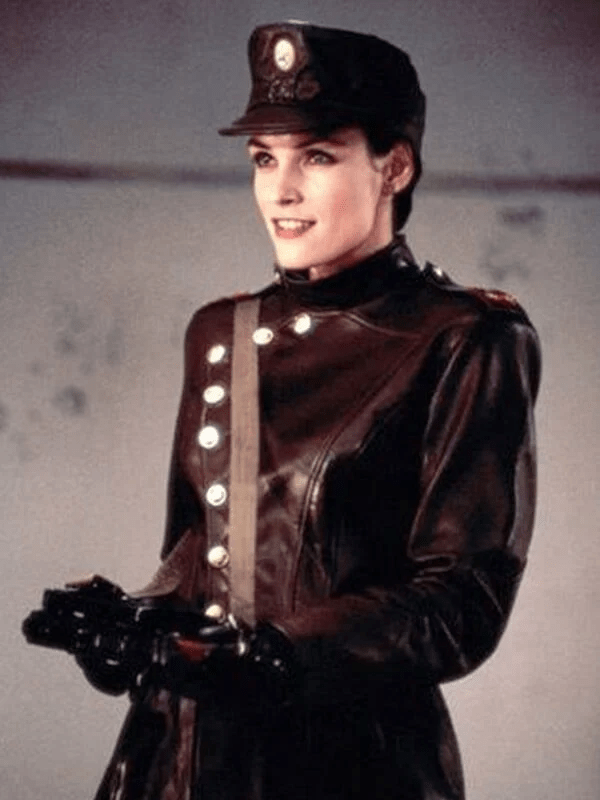 Famke Janssen Xenia Onatopp Goldeneye Military Uniform Leather Jacket